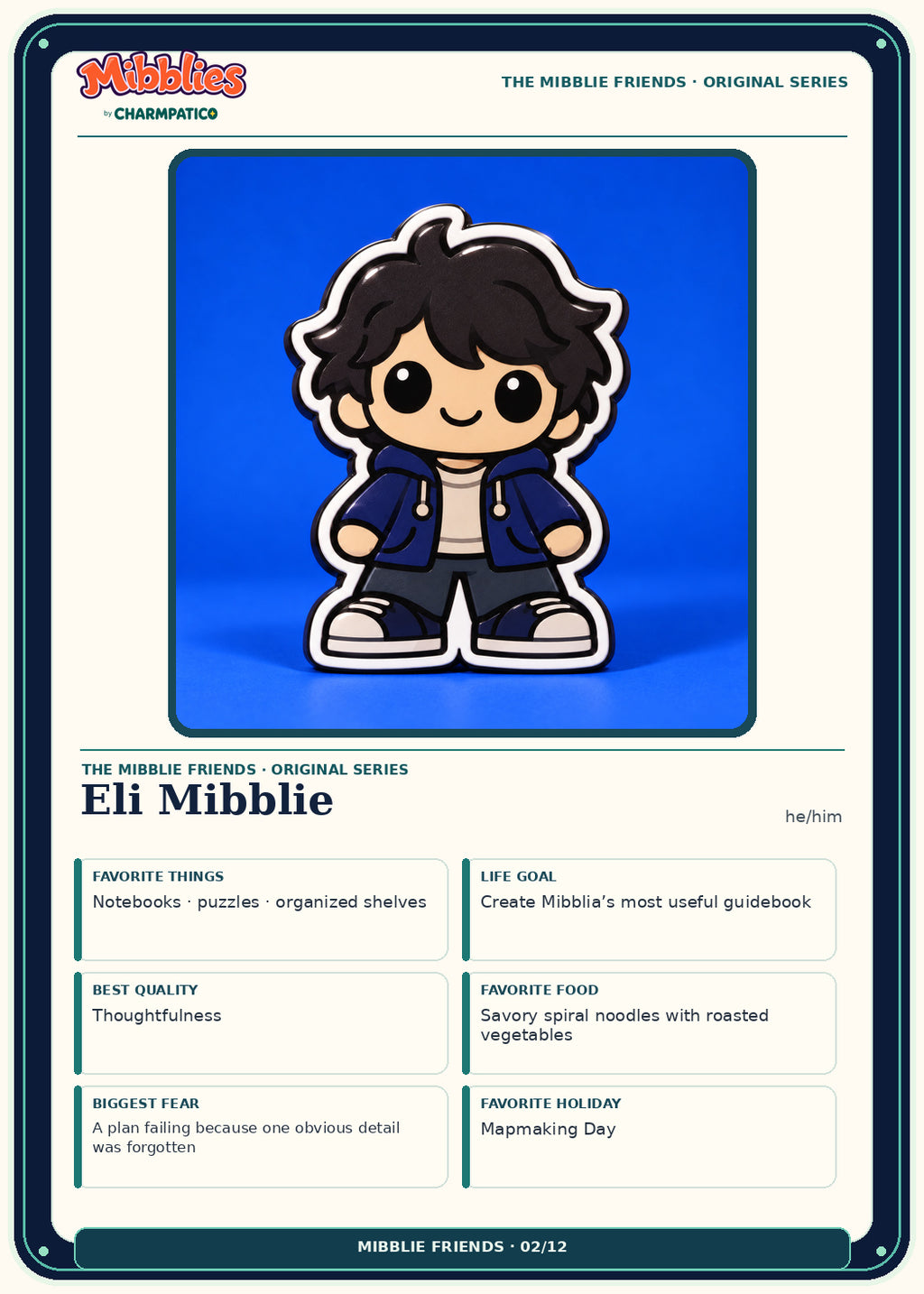 Eli Mibblie Original Series collector card front