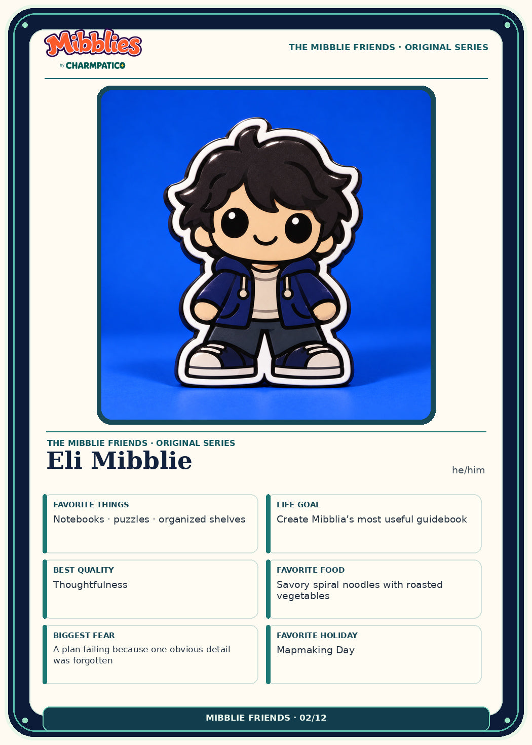 Eli Mibblie Original Series collector card front