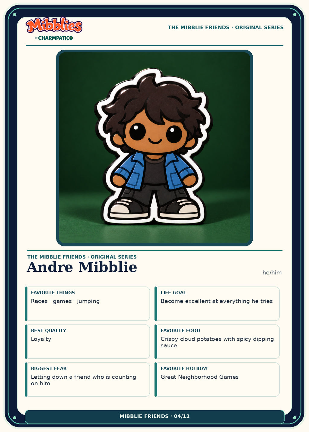 Andre Mibblie Original Series collector card front