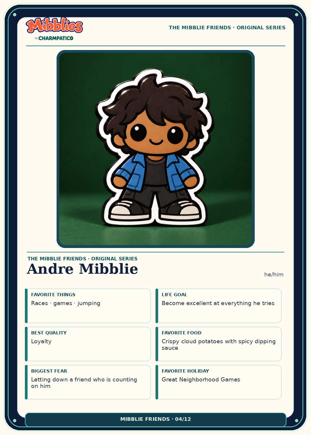 Andre Mibblie Original Series collector card front