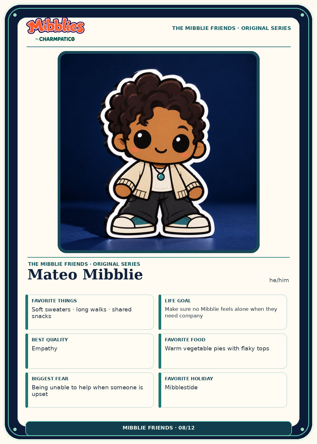 Mateo Mibblie Original Series collector card front