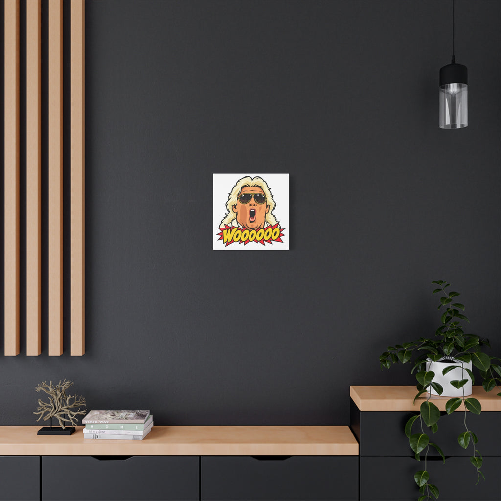 Woooooo Pop Art Canvas Wall Art - Classic 1980s Wrestling Flair