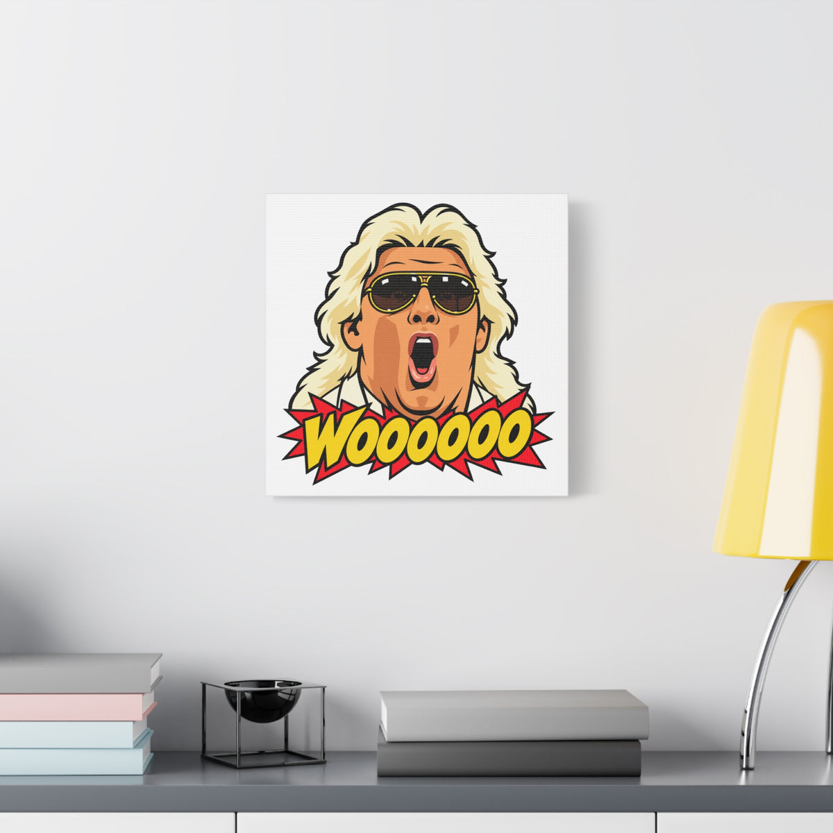 Woooooo Pop Art Canvas Wall Art - Classic 1980s Wrestling Flair