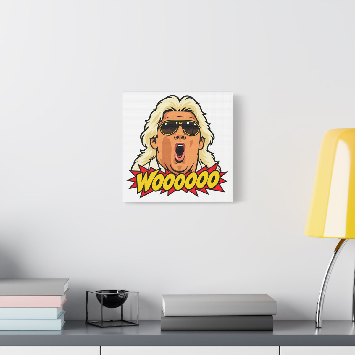 Woooooo Pop Art Canvas Wall Art - Classic 1980s Wrestling Flair