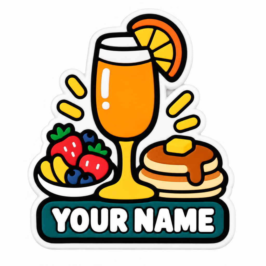 It’s Mimosa:30 brunch charm with mimosa glass, Charmpatico catalog charm